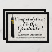 タッスルおめでとう大学院大学卒業 招待状 (正面/裏面)