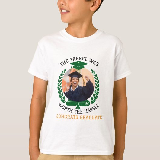 タッセパーソナライズされたルは厄介な写真の価値があった Tシャツ (正面)