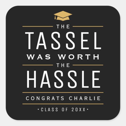 タッセモダンルは面倒な卒業式の価値があった スクエアシール (正面)