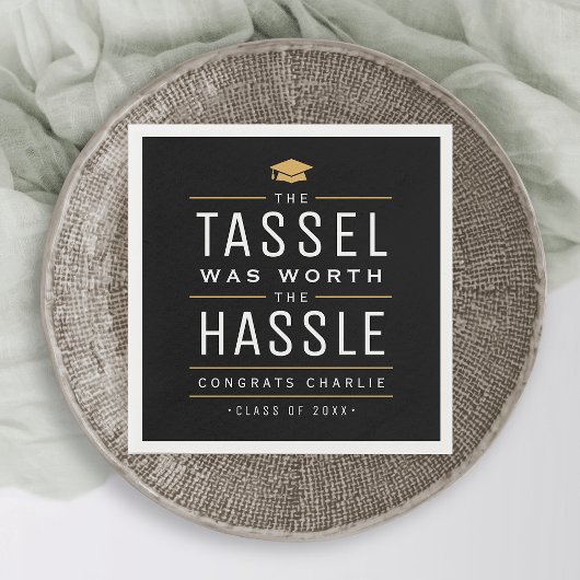 タッセモダンルは面倒な卒業式の価値があった スタンダードカクテルナプキン