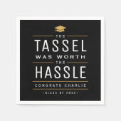 タッセモダンルは面倒な卒業式の価値があった スタンダードカクテルナプキン (正面)