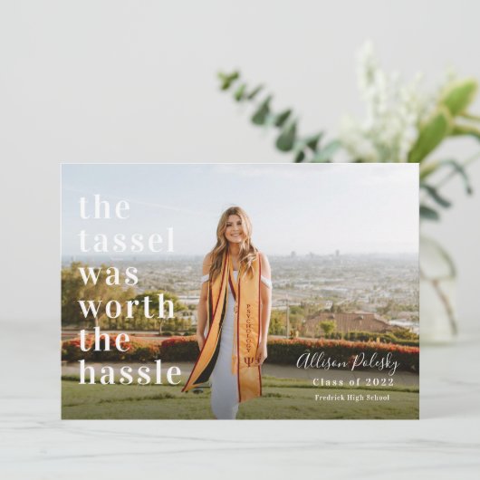 タッセルはハッスルの卒業写真2022に値する 案内状 (スタンド正面)