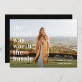 タッセルはハッスルの卒業写真2022に値する 案内状 (正面/裏面)