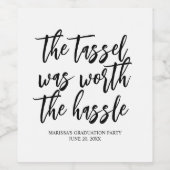 タッセルはハッスル卒業の価値があった ワインラベル (シングルラベル)