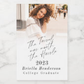 タッセルはハッスル卒業ミニの価値があった ワインラベル (シングルラベル)