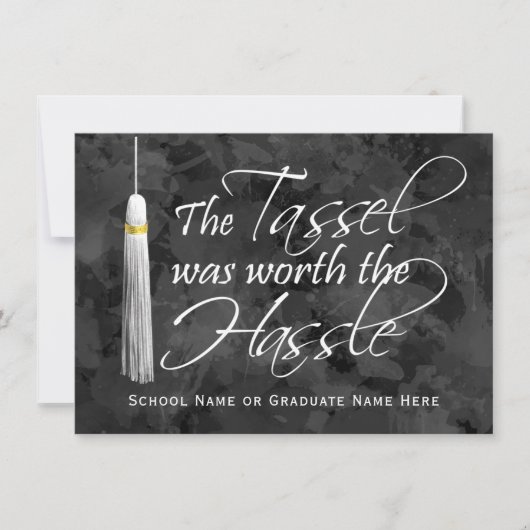 タッセルはハッスル大学の卒業の価値があった 招待状 (正面)