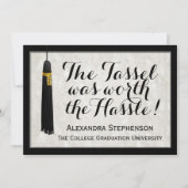 タッセルはハッスル大学の卒業の価値があった 招待状 (正面)