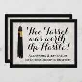 タッセルはハッスル大学の卒業の価値があった 招待状 (正面/裏面)