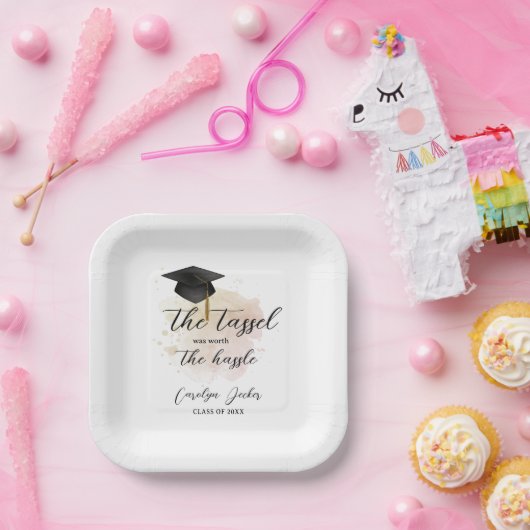 タッセルは厄介な卒業の価値があった ペーパープレート (パーティー)