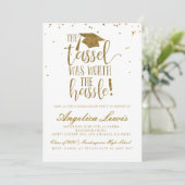 タッセルは大変な価値がある 卒業式 招待状 (スタンド正面)