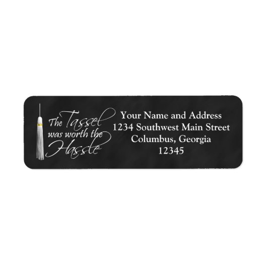 タッセルは面倒なことをする価値があった ラベル (正面)