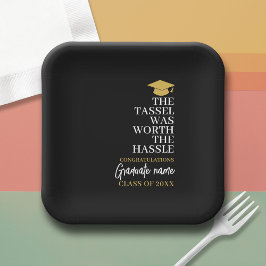 タッセルは面倒な価値があった – モダン卒業 ペーパープレート