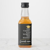 タッセルは面倒な価値があった – モダン卒業 リキュールボトルラベル (正面)