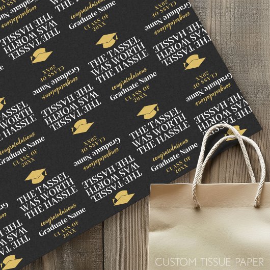 タッセルは面倒な価値があった – モダン卒業 薄葉紙
