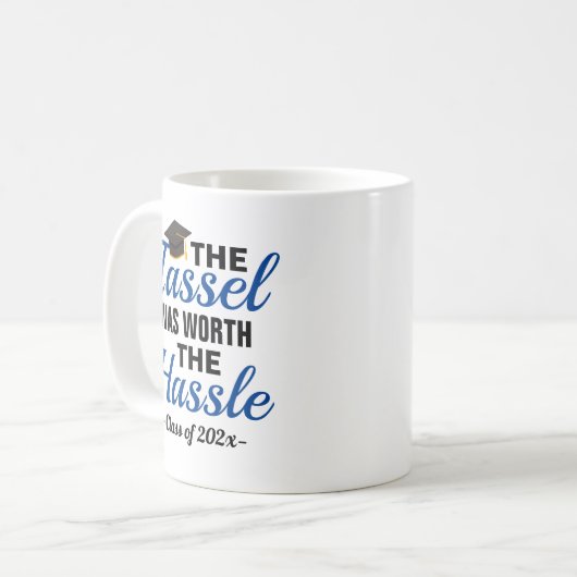 タッセルは面倒な卒業の価値があった コーヒーマグカップ (正面左)