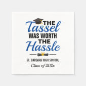 タッセルは面倒な卒業の価値があった スタンダードカクテルナプキン (正面)