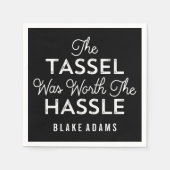 タッセルは面倒な卒業の価値があった スタンダードカクテルナプキン (正面)