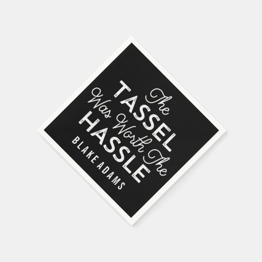 タッセルは面倒な卒業の価値があった スタンダードカクテルナプキン (角)