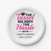 タッセルは面倒な卒業の価値があった ペーパープレート (正面)