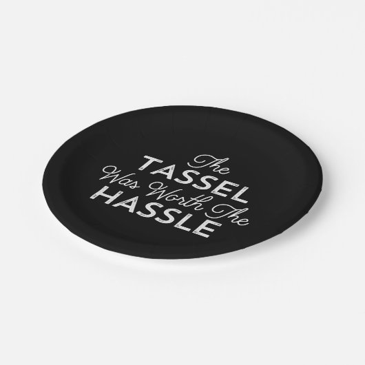 タッセルは面倒な卒業の価値があった ペーパープレート (アングル)