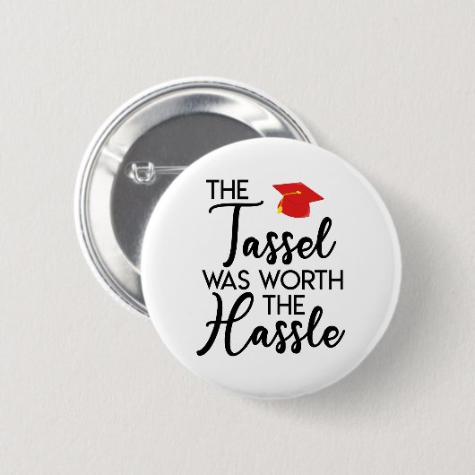 タッセルは面倒な卒業の価値があった 缶バッジ (正面&裏面)