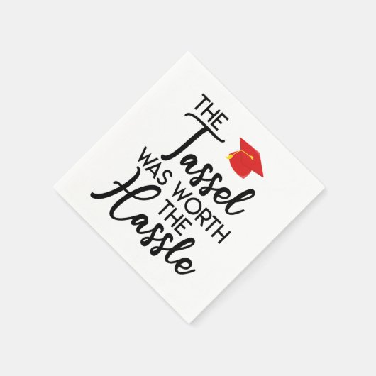 タッセルは面倒な卒業パーティーの価値があった スタンダードカクテルナプキン (角)