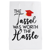 タッセルは面倒な卒業パーティーの価値があった ミディアムペーパーバッグ (裏面)