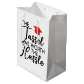 タッセルは面倒な卒業パーティーの価値があった ミディアムペーパーバッグ (裏面アングル)