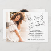 タッセルは面倒な卒業パーティーの価値があった 招待状 (正面/裏面)