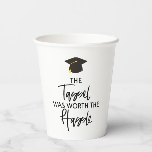 タッセルは面倒な卒業パーティーの価値があった 紙コップ (裏面)