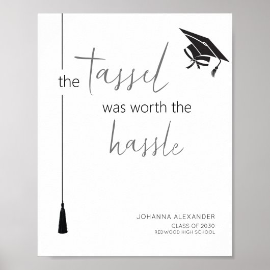 タッセルは面倒な卒業ポスターの価値があった ポスター (正面)