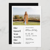 タッセルは2024年のハスル卒業生クラスの価値があった 招待状 (正面/裏面)