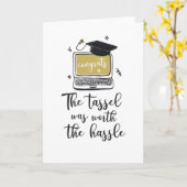 タッセルは、面倒な卒業カードに値した カード (黄色い花)