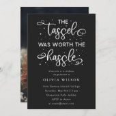 タッセルはThe Hasle Gradパーティー写真Iの価値があった 招待状 (正面/裏面)