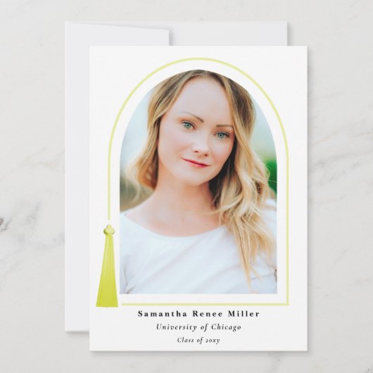 タッセルアーモダンチミニマル2写真卒業 招待状 (正面)