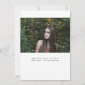 タッセルアーモダンチミニマル2写真卒業 招待状 (裏面)