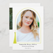 タッセルアーモダンチミニマル2写真卒業 招待状 (正面/裏面)