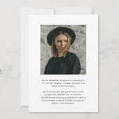 タッセルキャップ写真卒業 案内状 (裏面)