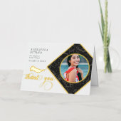 タッセルクラス2023年卒業スクリプトありがとう 箔グリーティングカード (正面)