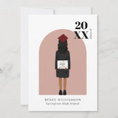 タッセルモダンアーチは卒業パーティーの価値があった 招待状 (正面)