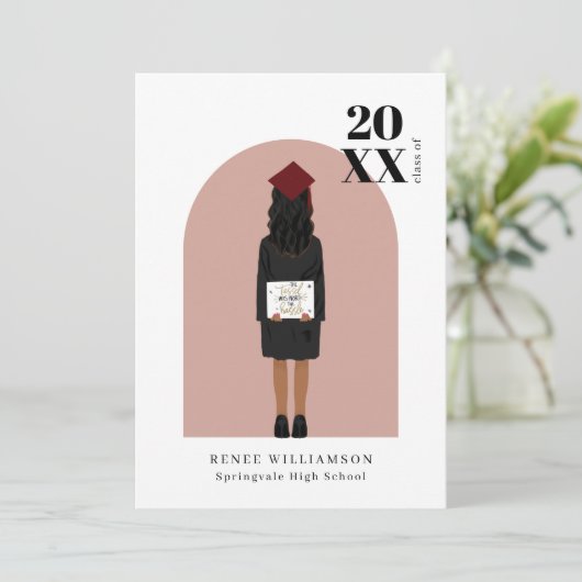 タッセルモダンアーチは卒業パーティーの価値があった 招待状 (スタンド正面)