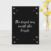 タッセルワースザハッスルグリッター卒業 カード (黄色い花)