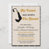 タッセルワースザハッスル卒業招待状 招待状 (正面)