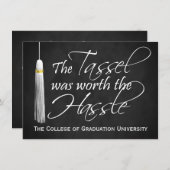 タッセルワースHasle大学の卒業、中 招待状 (正面/裏面)