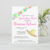 タッセル ペーパー ピカド ピンク 緑 フィエスタ 卒業式 招待状 (スタンド正面)