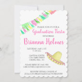 タッセル ペーパー ピカド ピンク 緑 フィエスタ 卒業 招待状 (正面)