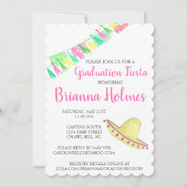 タッセル ペーパー ピカド ピンク 緑 フィエスタ 卒業 招待状