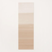 タッチする暖かいベージュ色の抽象芸術#1 ヨガマット (正面)