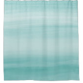 タッチアクアブルーウォーターカラー抽象芸術#2 シャワーカーテン (正面)