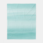 タッチアクアブルーウォーターカラー抽象芸術#2 フリースブランケット (正面)